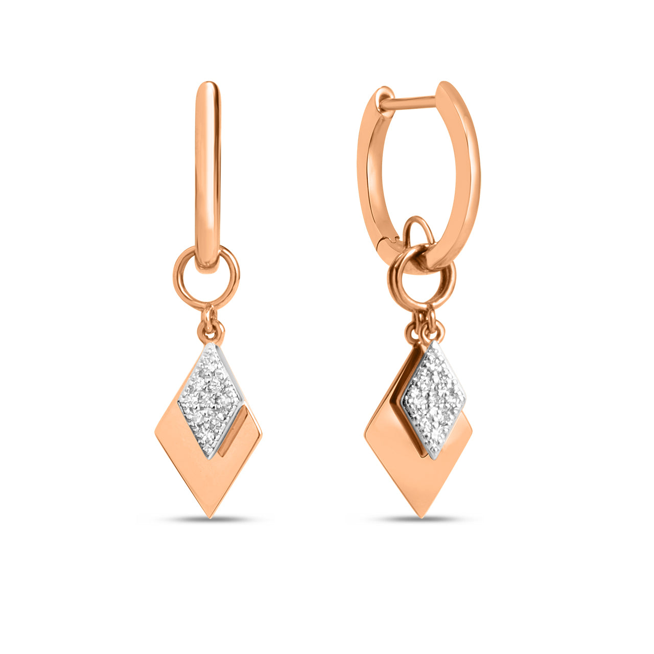 Diamond Kite Charms Dangle Earring