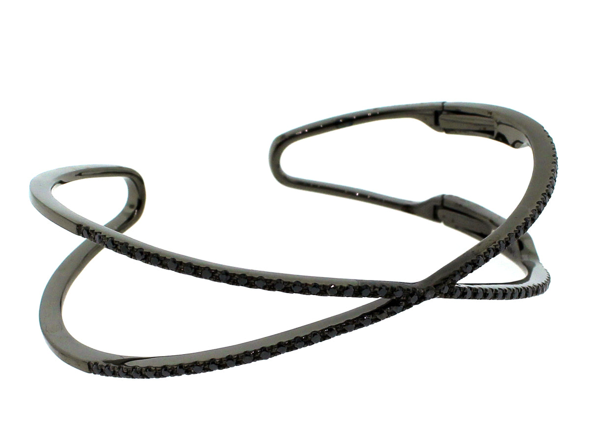 BLACK DIAMOND BANGLE 14K BLACK FINISH (R/H)
