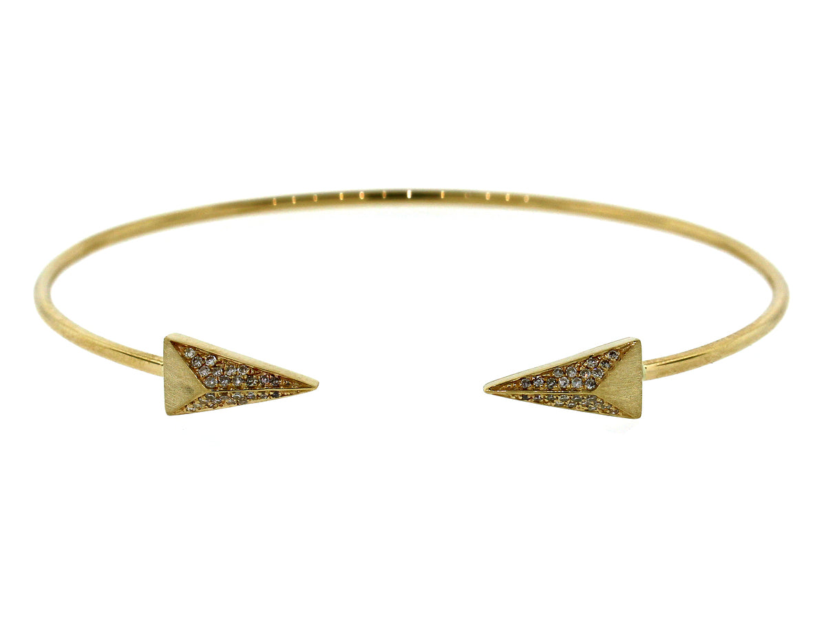 DIAMOND TRIANGLE BANGLE, 14KY (N)