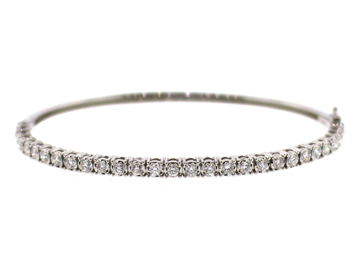 DIAMOND TENNIS BANGLE, 14KW (N)