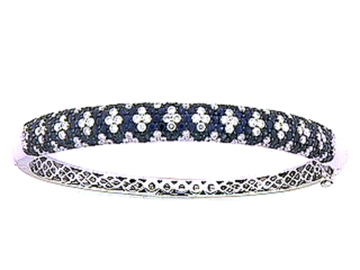 SAPPHIRE & DIAMOND BANGLE, 18KW (H)
