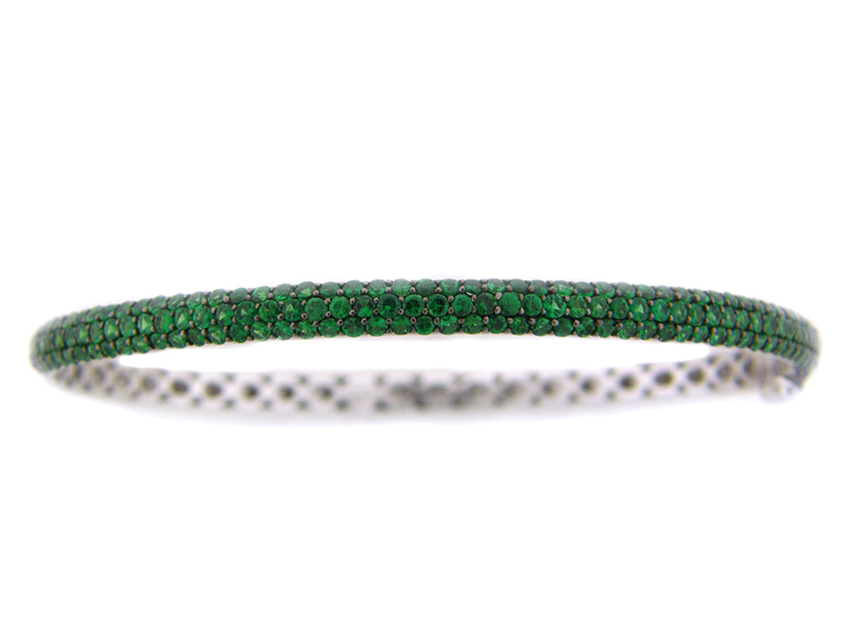 TSAVORITE BANGLE, 14KW (N)