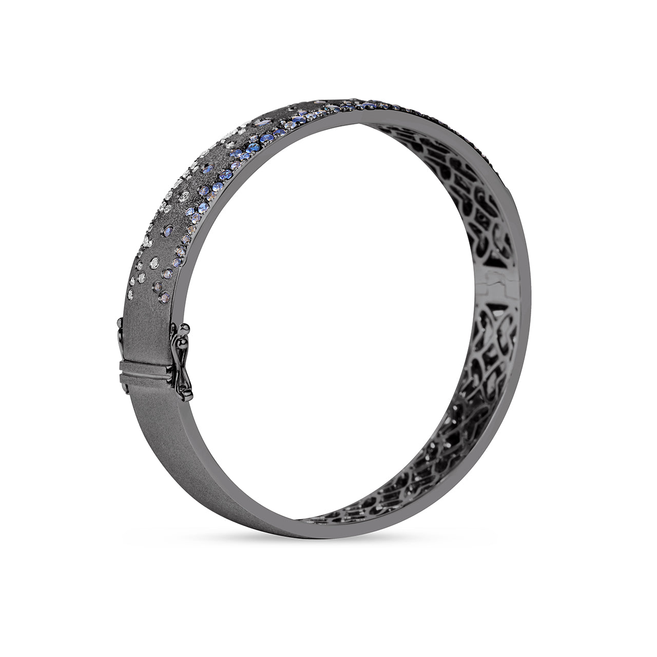 Sapphire & Diamond Confetti Duet 8.8mm Bangle