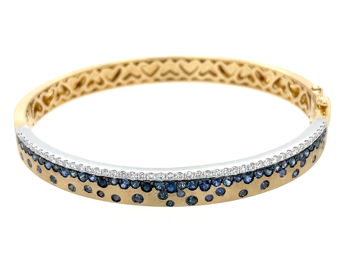 Sapphire Diamond Edge Confetti Bangle