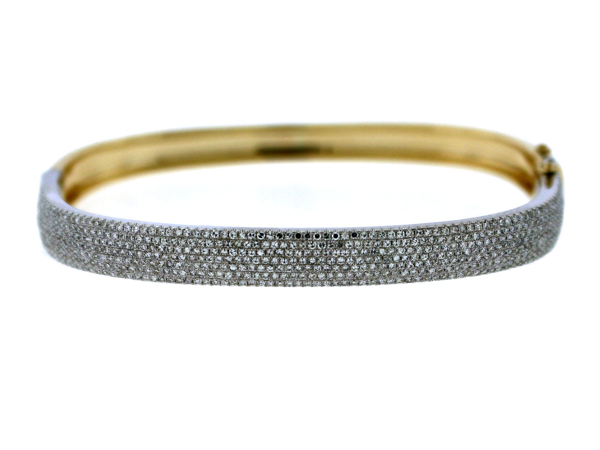 Diamond Bangle, 14kwy (N)