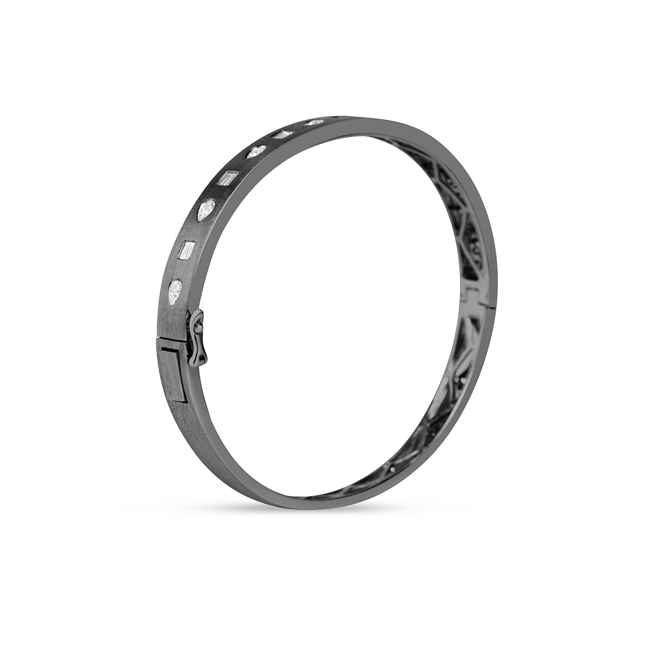 Diamond Baguette & Pear Flush Bangle