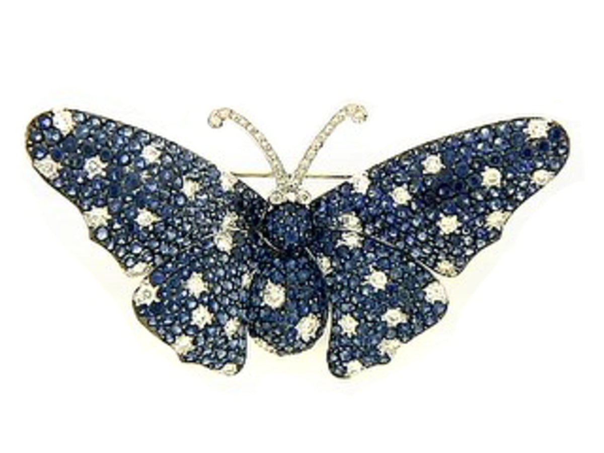 SAPPHIRE & DIAMOND BROACH