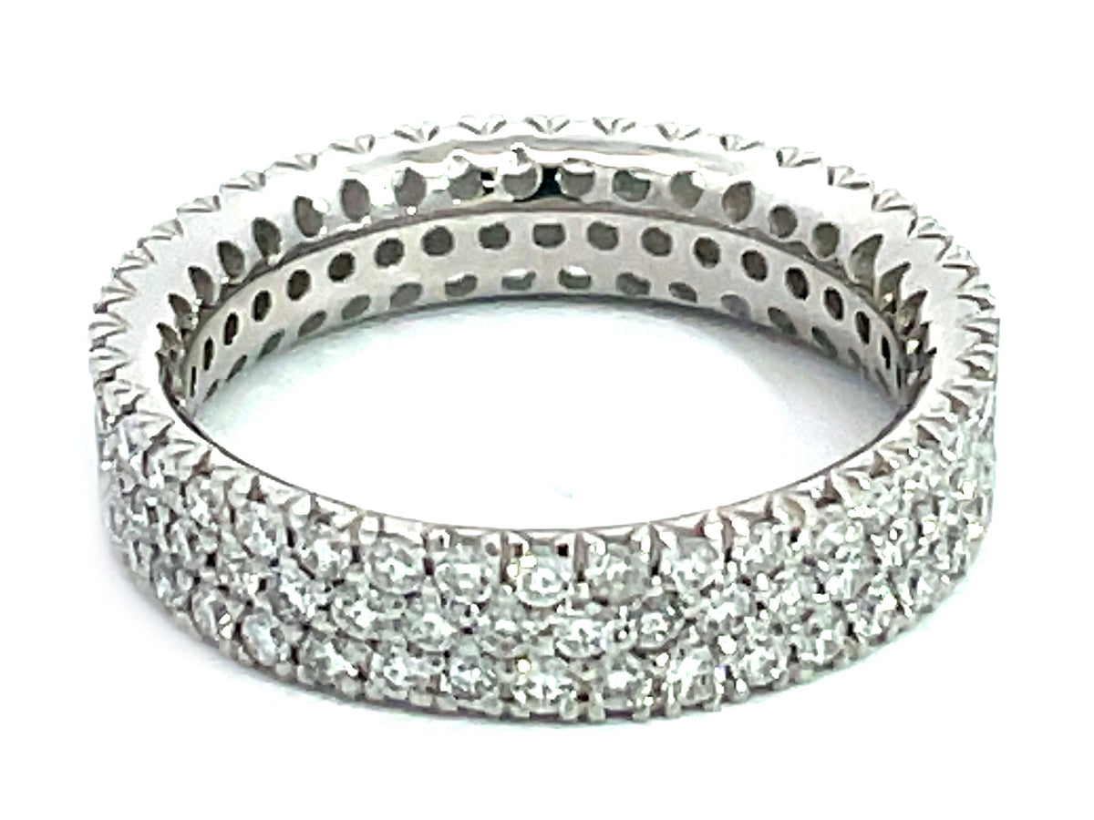 DIAMOND 3 ROW ETERNITY BAND