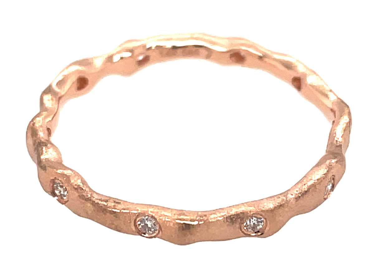 DIAMOND 1.8MM FREEFORM ETERNITY BAND, SATIN FINISH