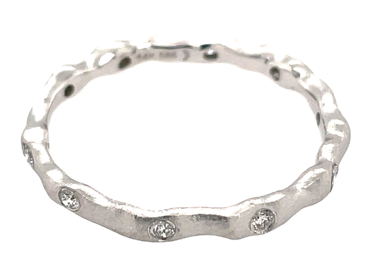 DIAMOND 1.8MM FREEFORM ETERNITY BAND, SATIN FINISH