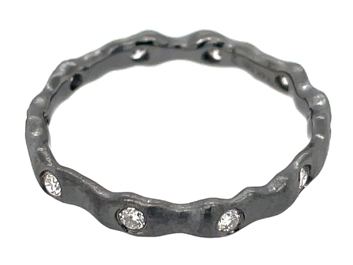 DIAMOND 2.8MM FREEFORM ETERNITY BAND, SATIN FINISH