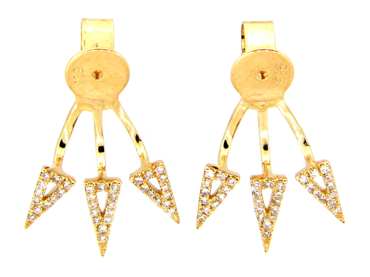 DIAMOND EARRING JACKET, 14KY (N)