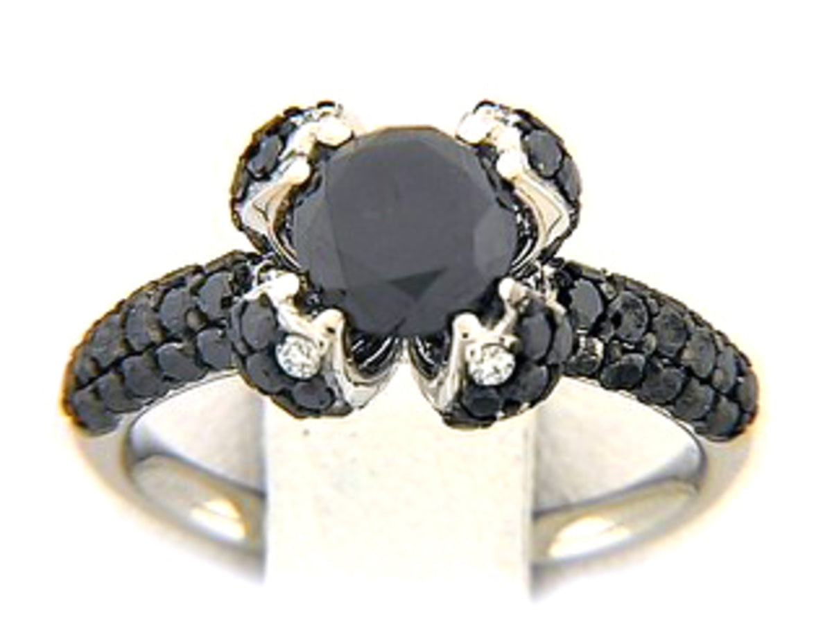 SEMI MOUNT BLACK & WHITE DIAMOND RING