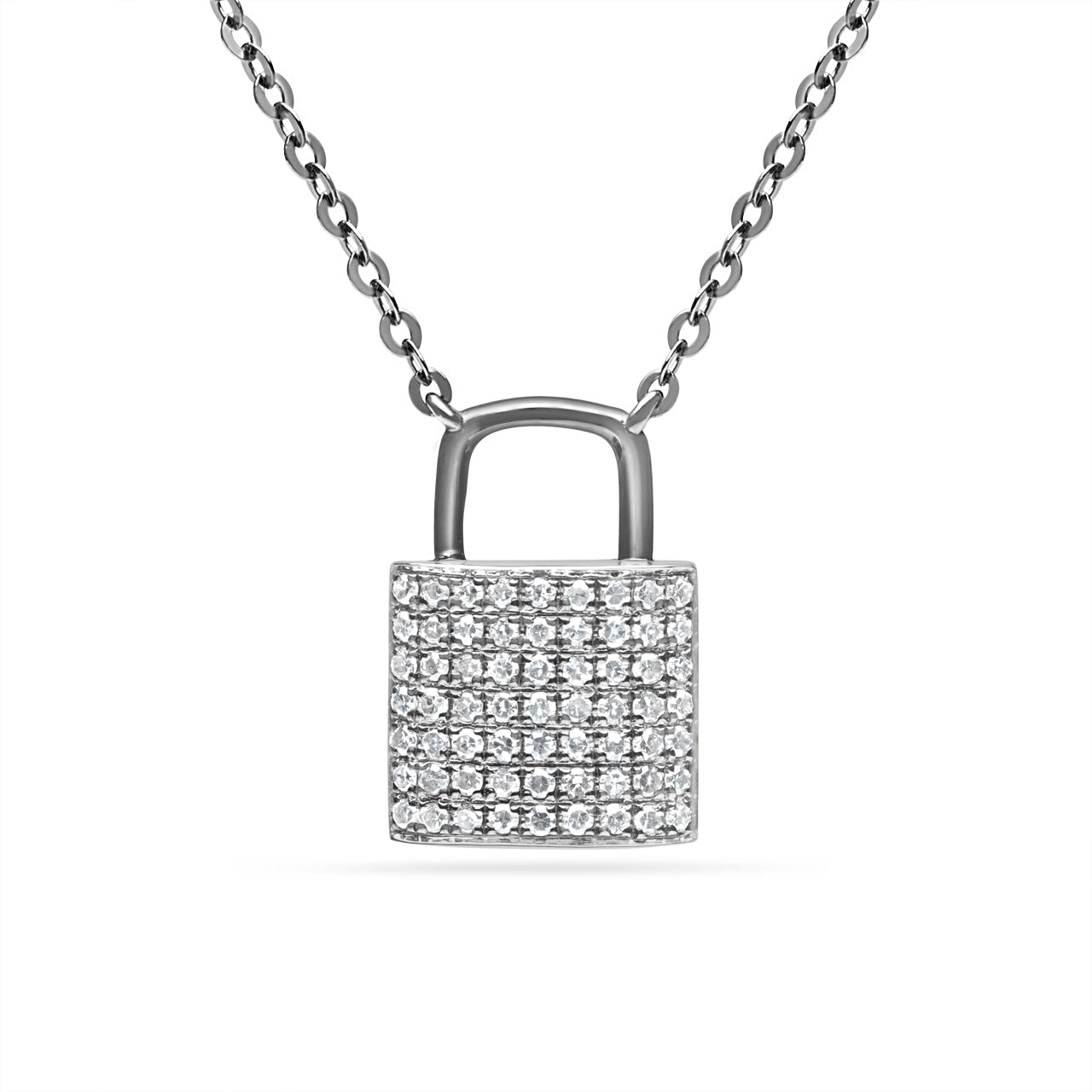Diamond Padlock Necklace