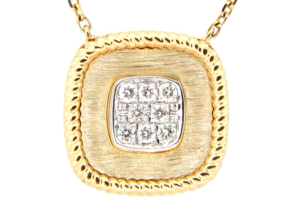 DIAMOND PENDANT NECKLACE, 18"/17"/16" , 14KY (N)