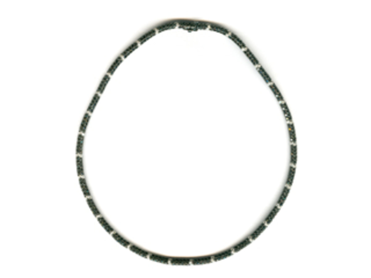 BLACK & WHITE DIAMOND NECKLACE, 18KW (R/N)