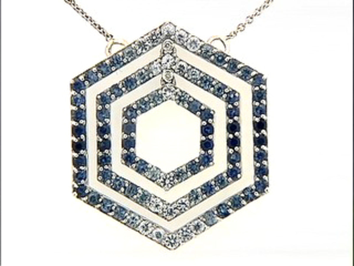 SAPPHIRE & DIAMOND NECKLACE