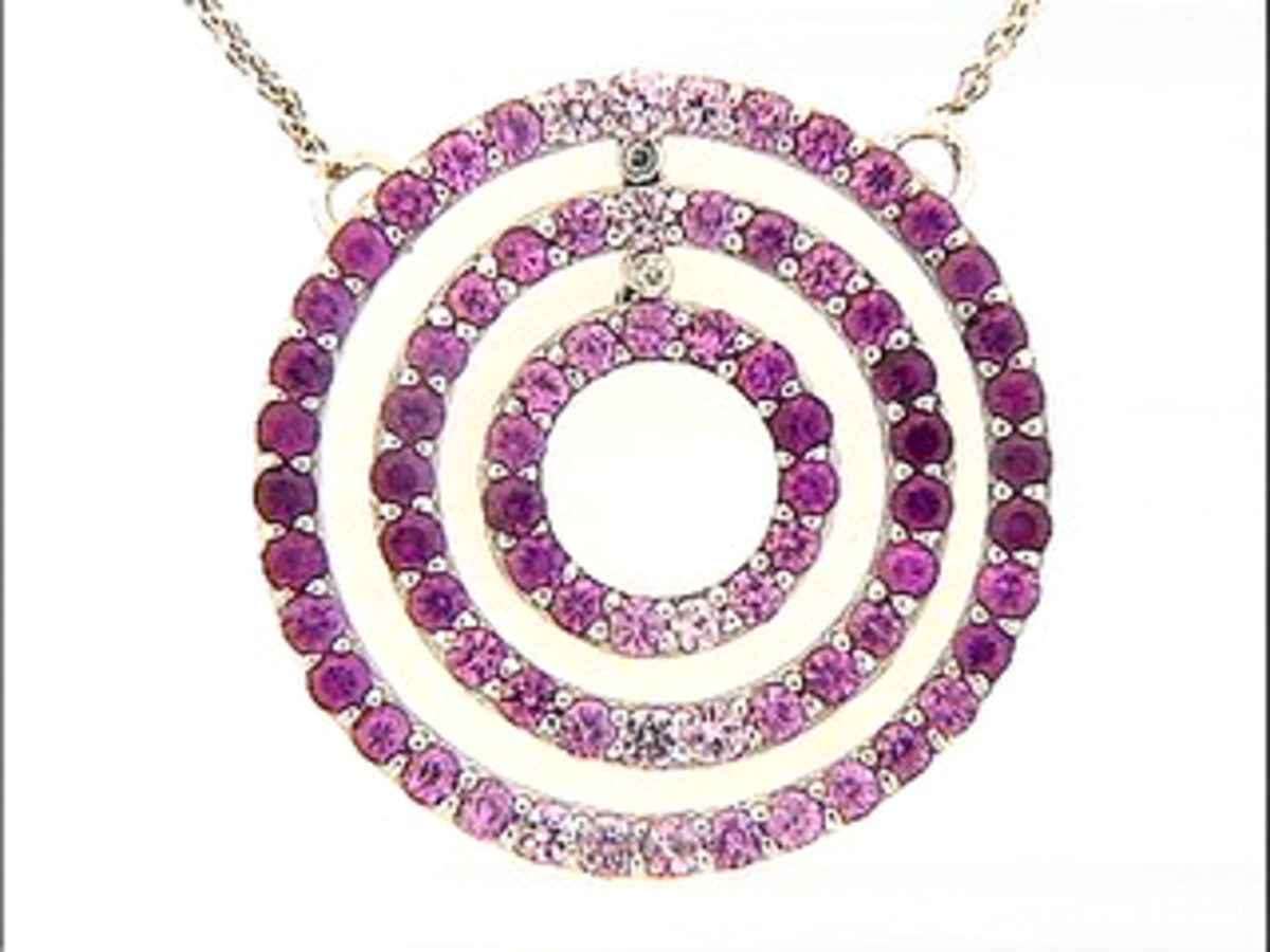PINK SAPPHIRE & DIAMOND NECKLACE