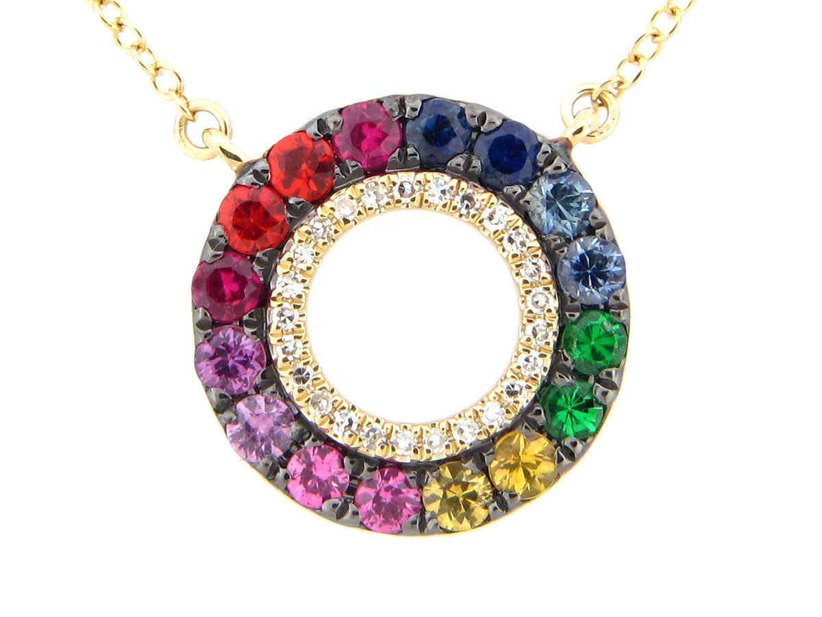 CIRCLE RAINBOW SAPPHIRE