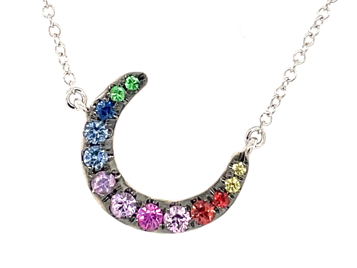 CRESCENT MOON RAINBOW SAPPHIRE