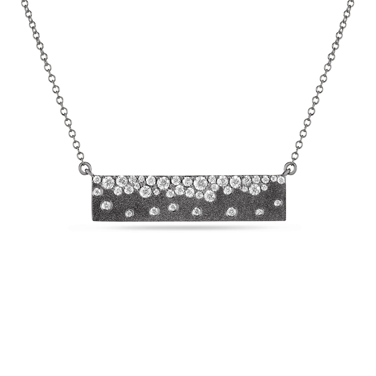 Diamond Confetti Horizontal Bar Necklace
