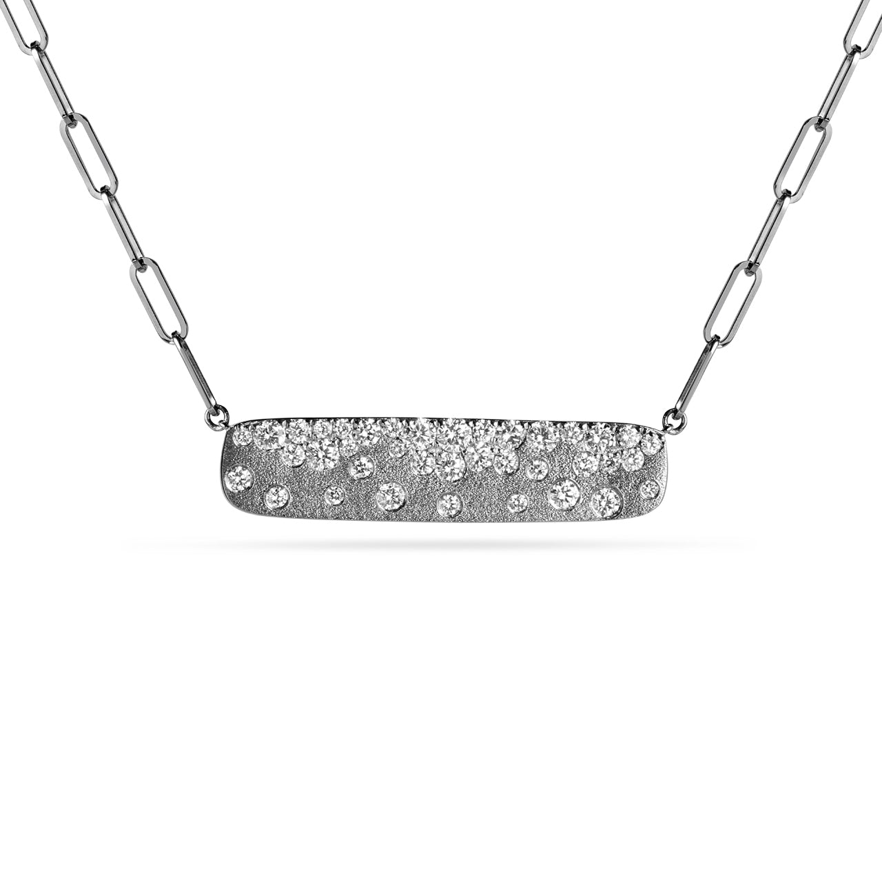 Diamond Confetti Horizontal Bar Necklace