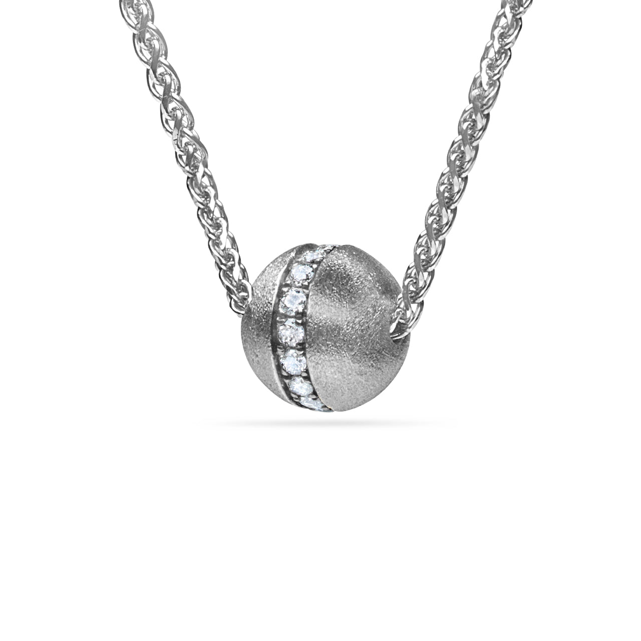 Diamond Link Ball Slide Necklace