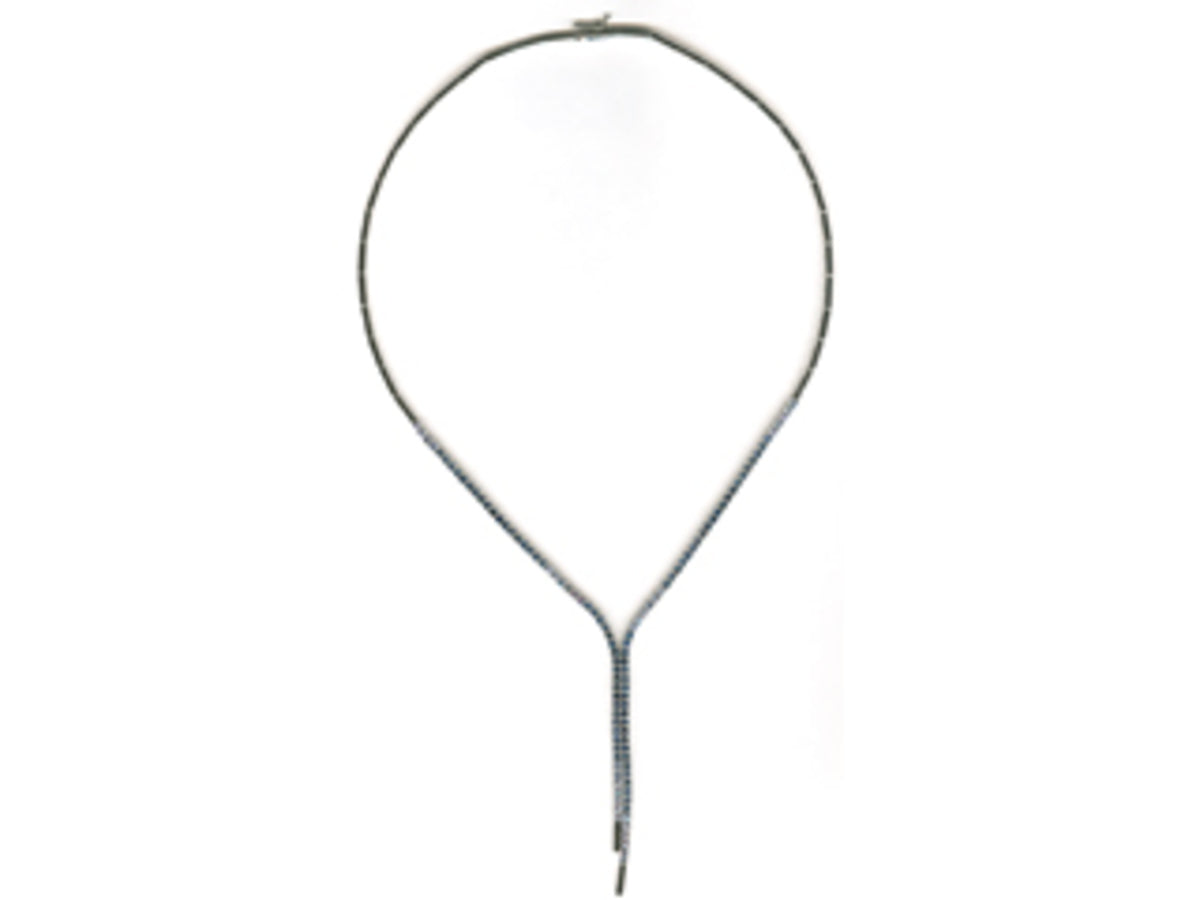 SAPPHIRE NECKLACE, 18KW (H)