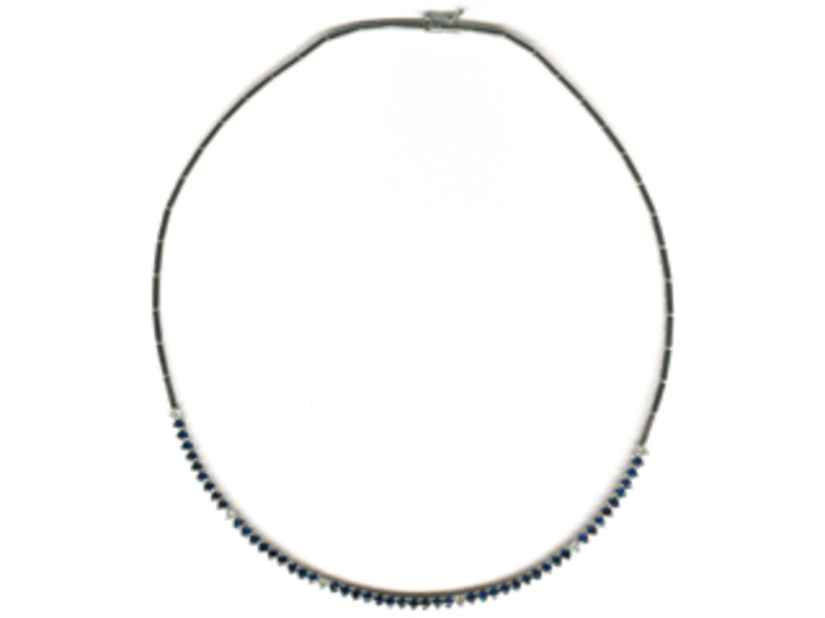 SAPPHIRE & DIAMOND NECKLACE