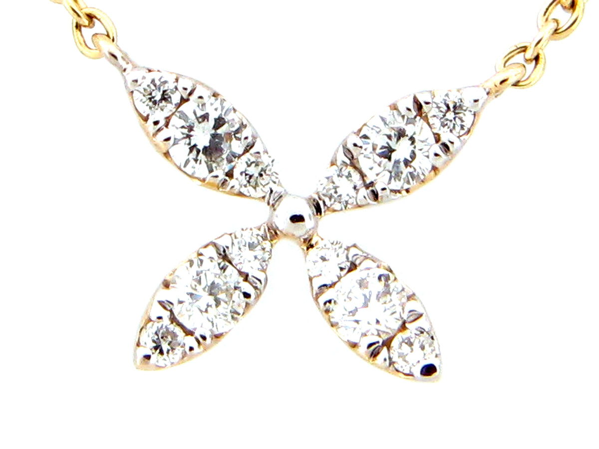 Diamond Florette Pendant Necklace