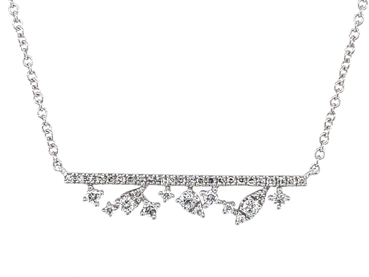DIAMOND BAR PENDANT NECKLACE