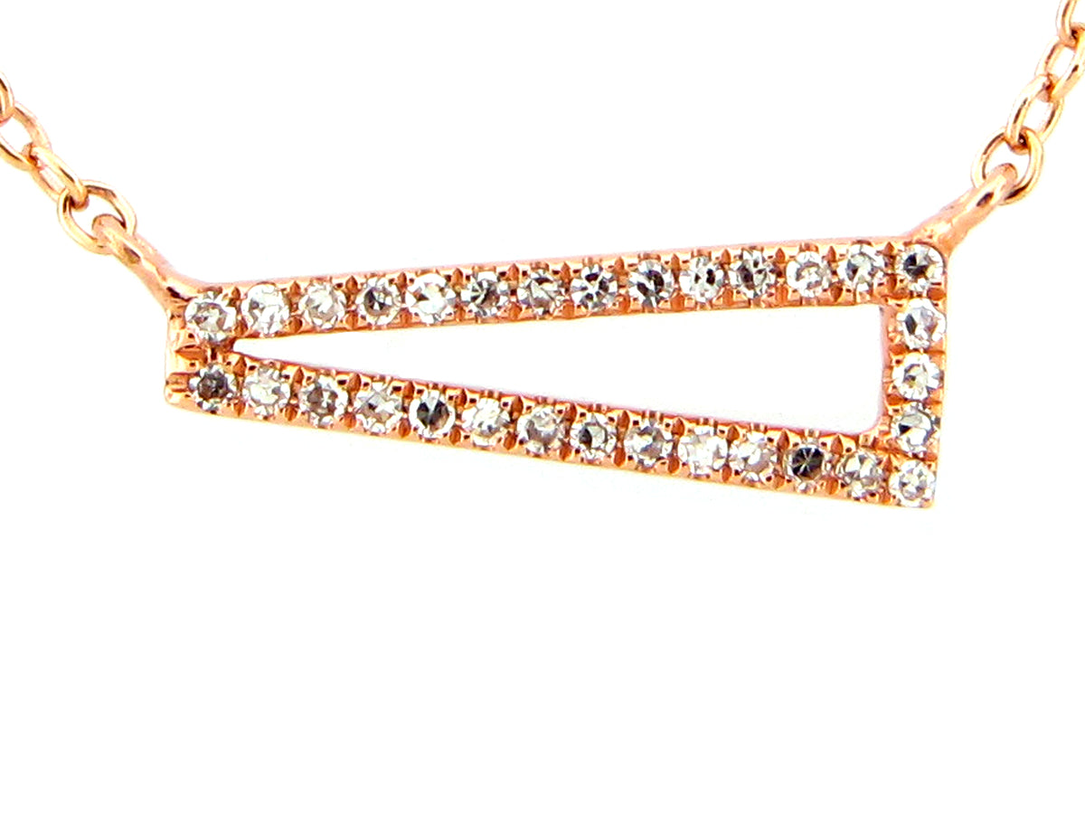 DIAMOND TRAPEZOID PENDANT NECKLACE