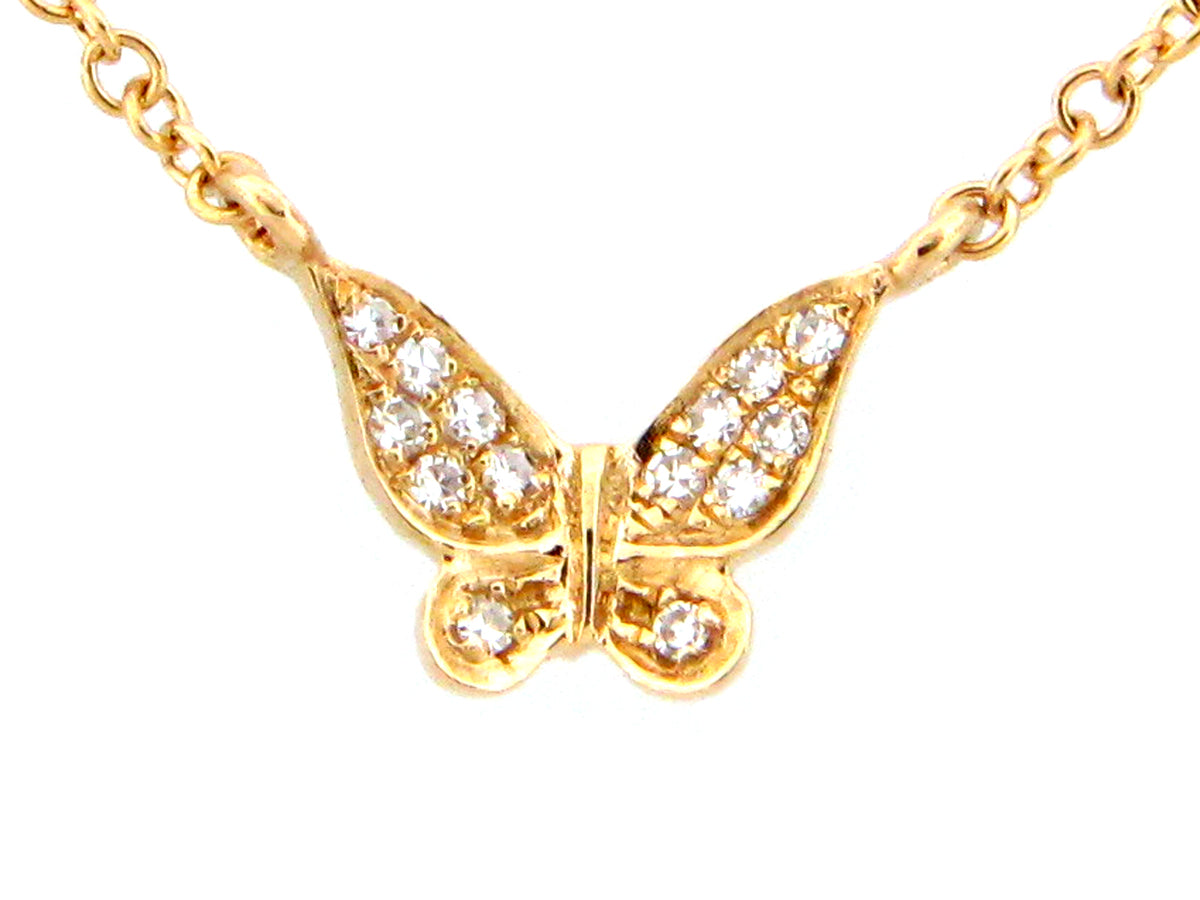DIAMOND BUTTERFLY PENDANT NECKLACE