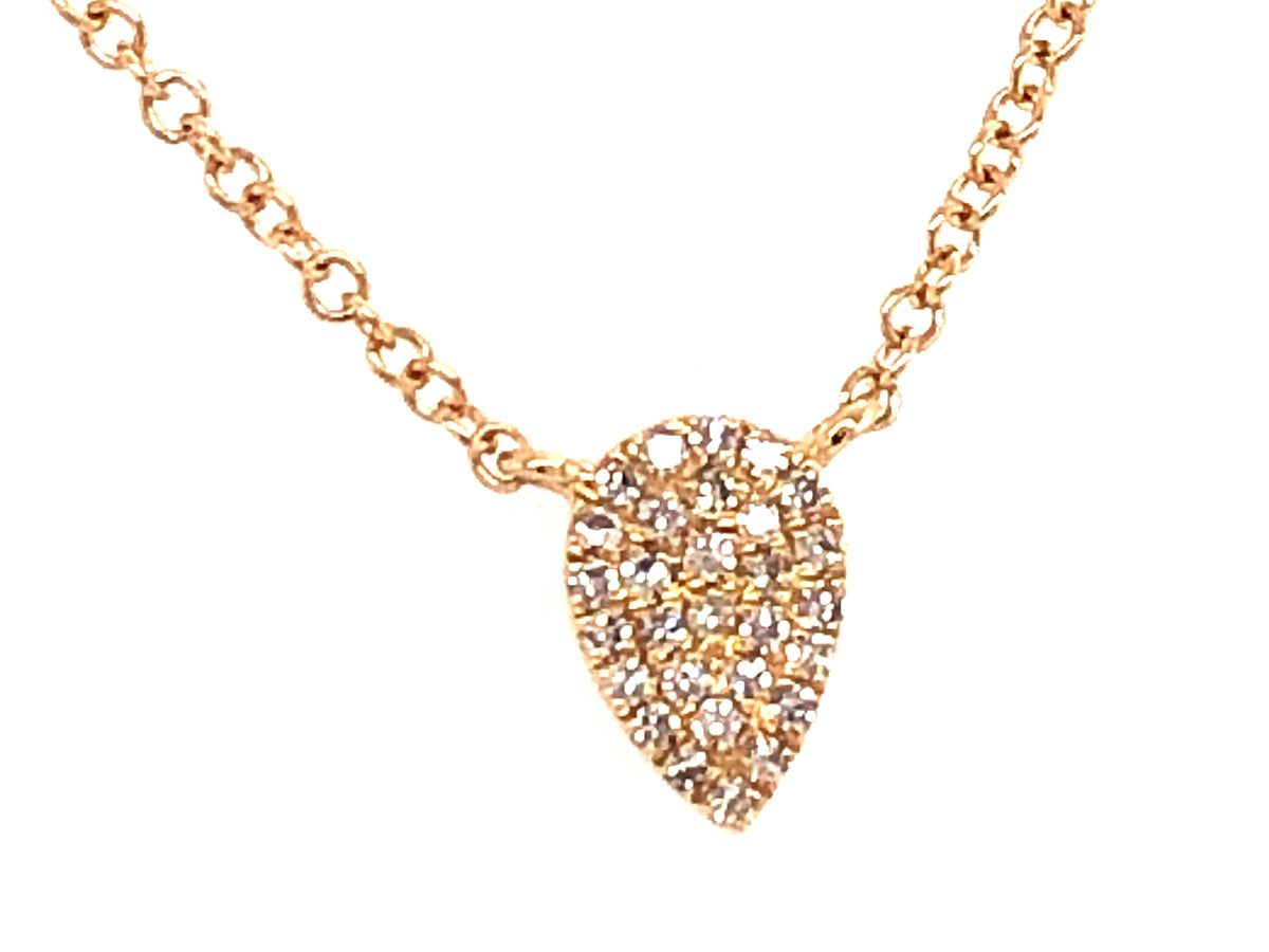 DIAMOND PEAR PENDANT NECKLACE