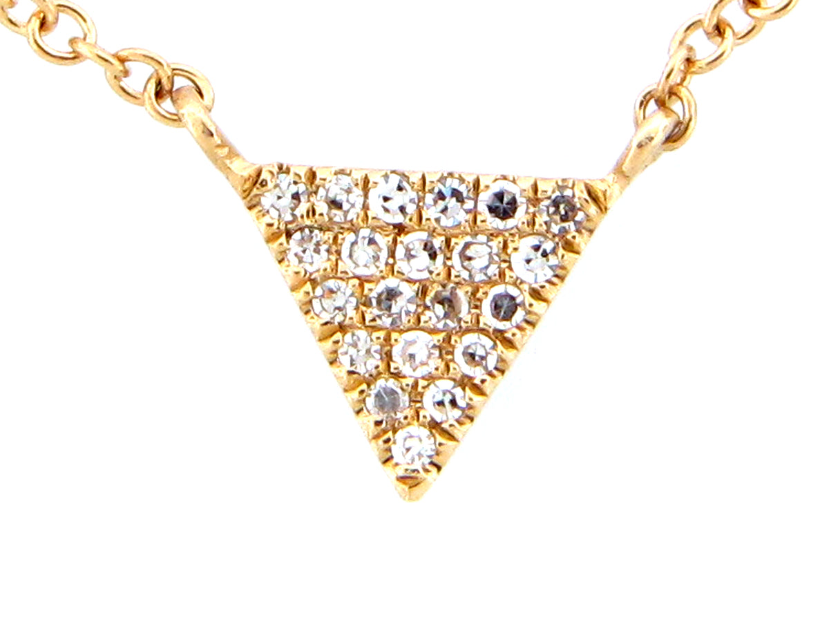 DIAMOND TRIANGLE PENDANT NECKLACE