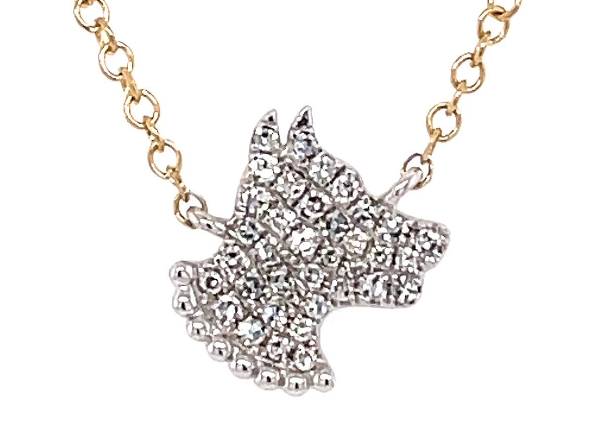 DIAMOND DOG NECKLACE, 18"/17"/16"