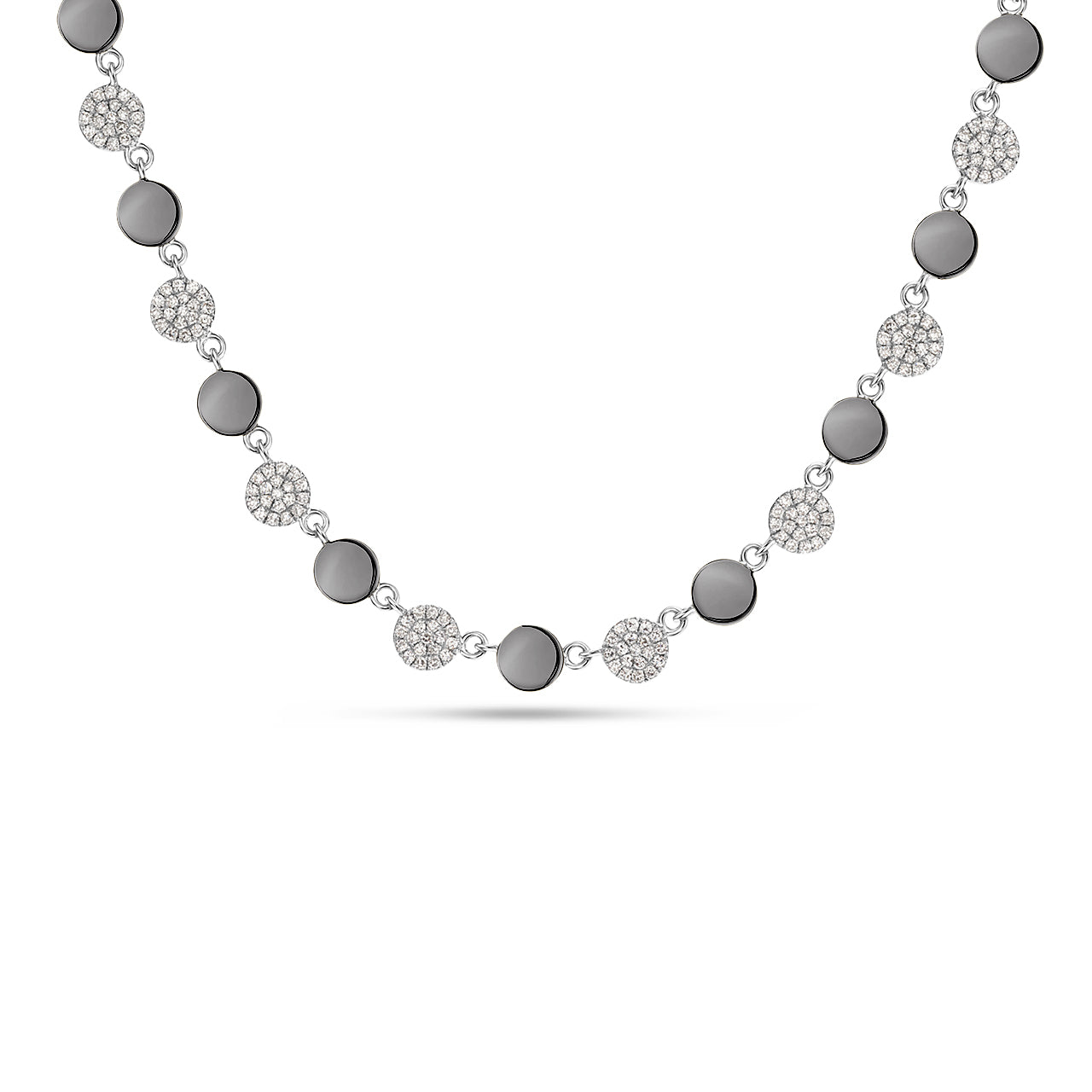 Diamond Disc Tennis Necklace