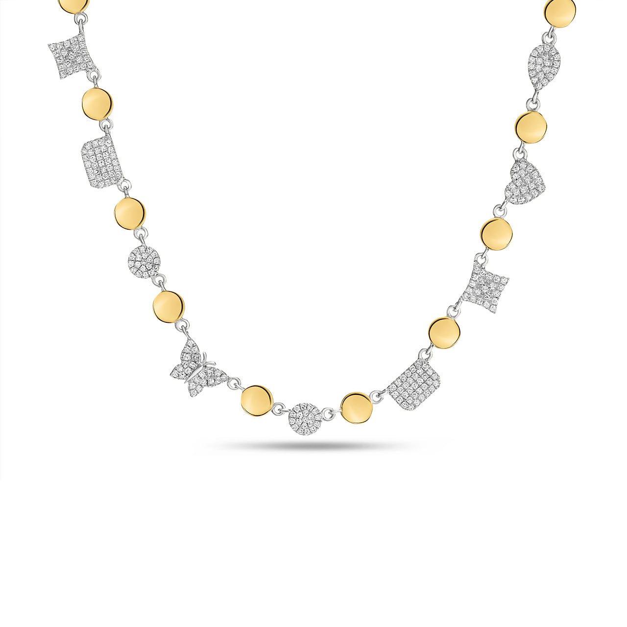 Diamond Charm Tennis Necklace