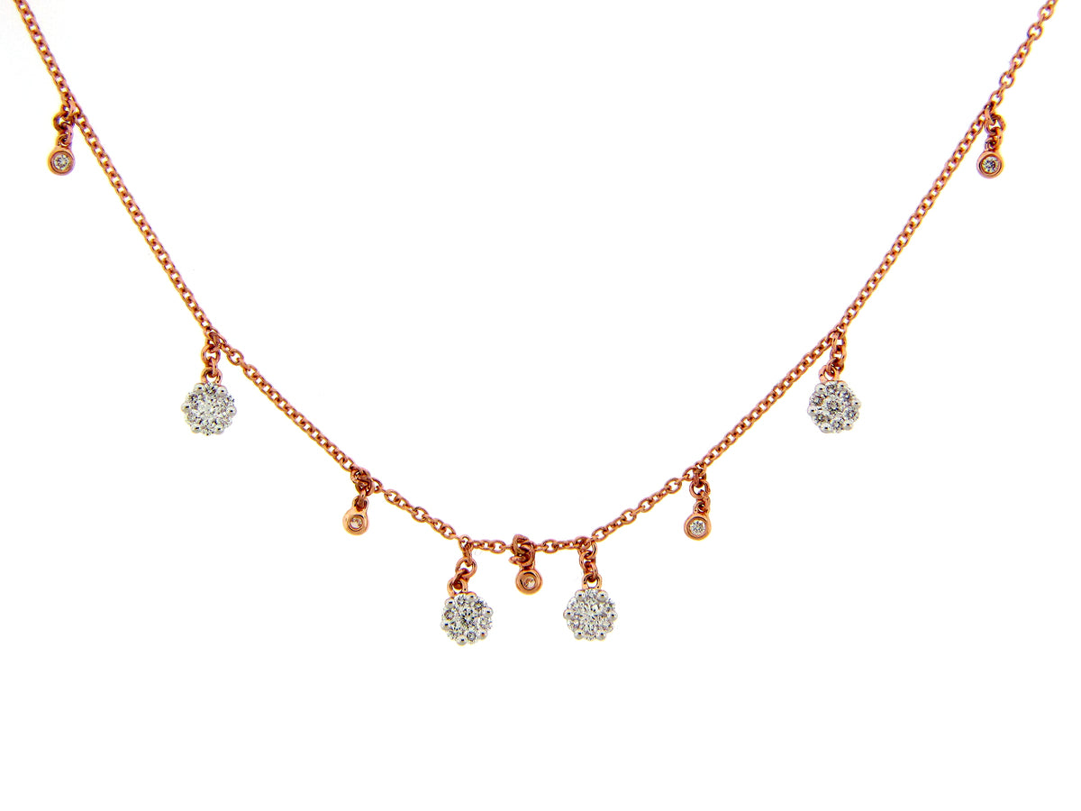 DIAMOND CHARM CHOKER NECKLACE