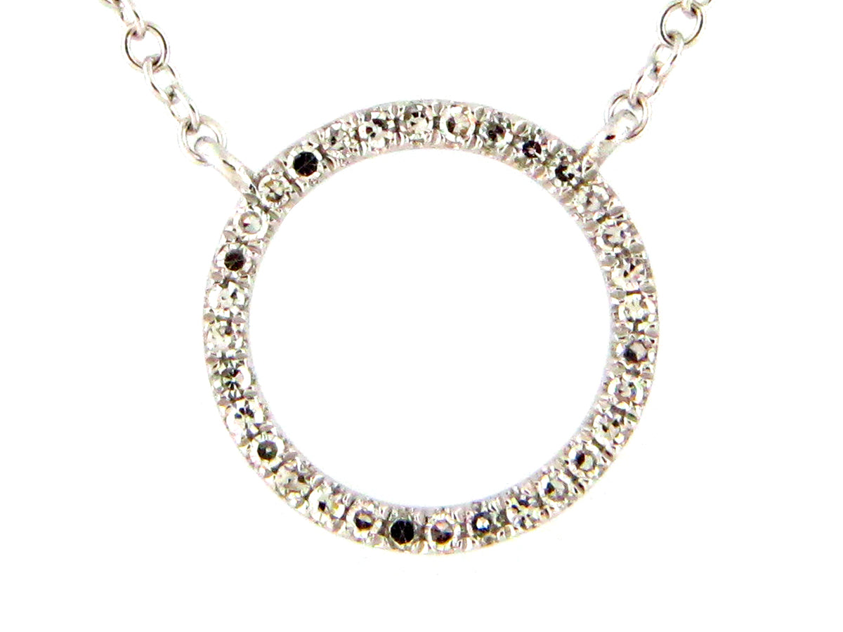 DIAMOND CIRCLE PENDANT NECKLACE