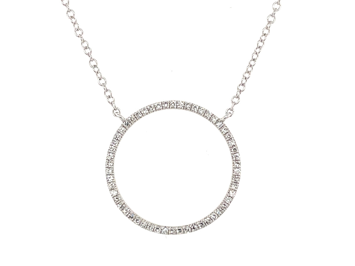 DIAMOND CIRCLE PENDANT NECKLACE