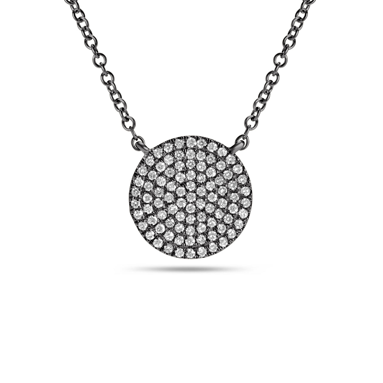 Diamond 10mm Disc Necklace