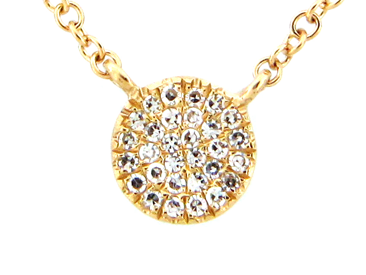 DIAMOND DISC PENDANT NECKLACE