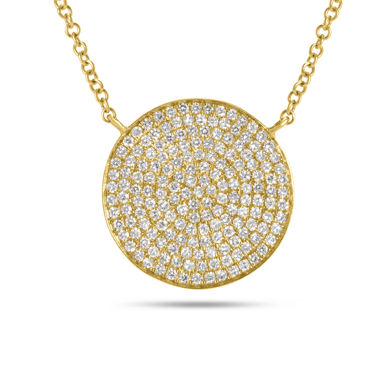 Diamond 15mm Disc Necklace