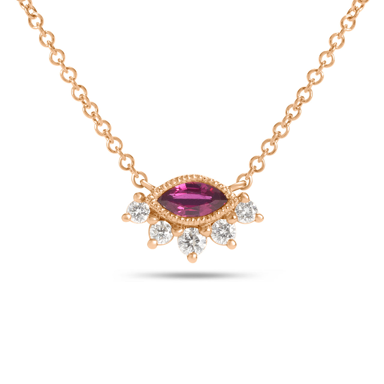 Ruby & Diamond Eye Necklace