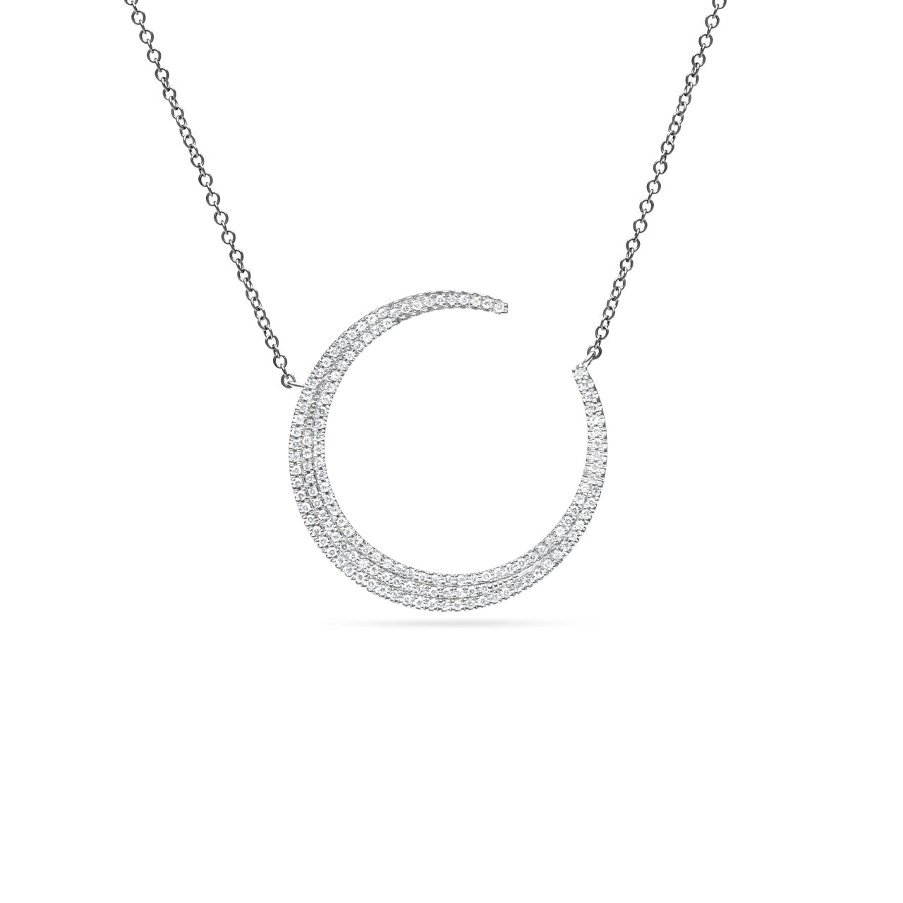 Diamond Crescent Moon Necklace