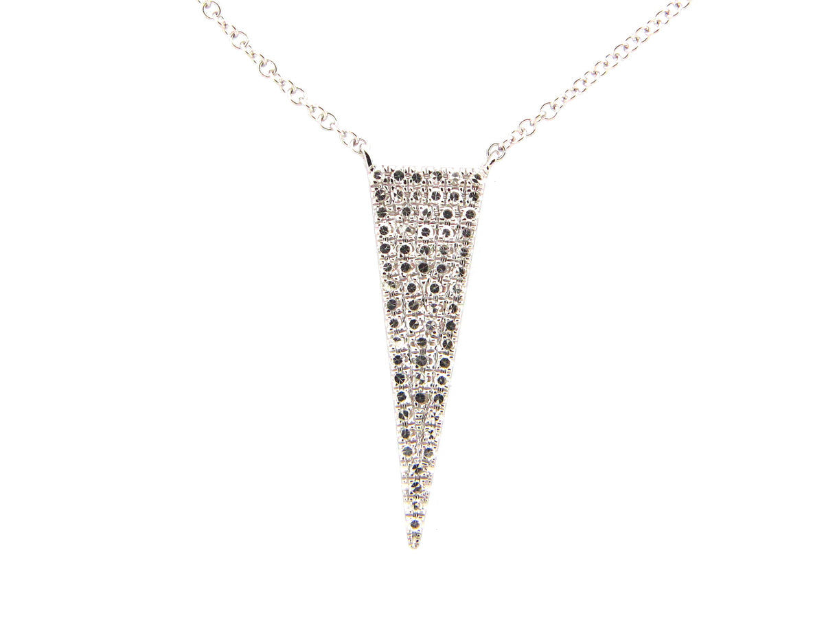 DIAMOND TRIANGLE PENDANT NECKLACE