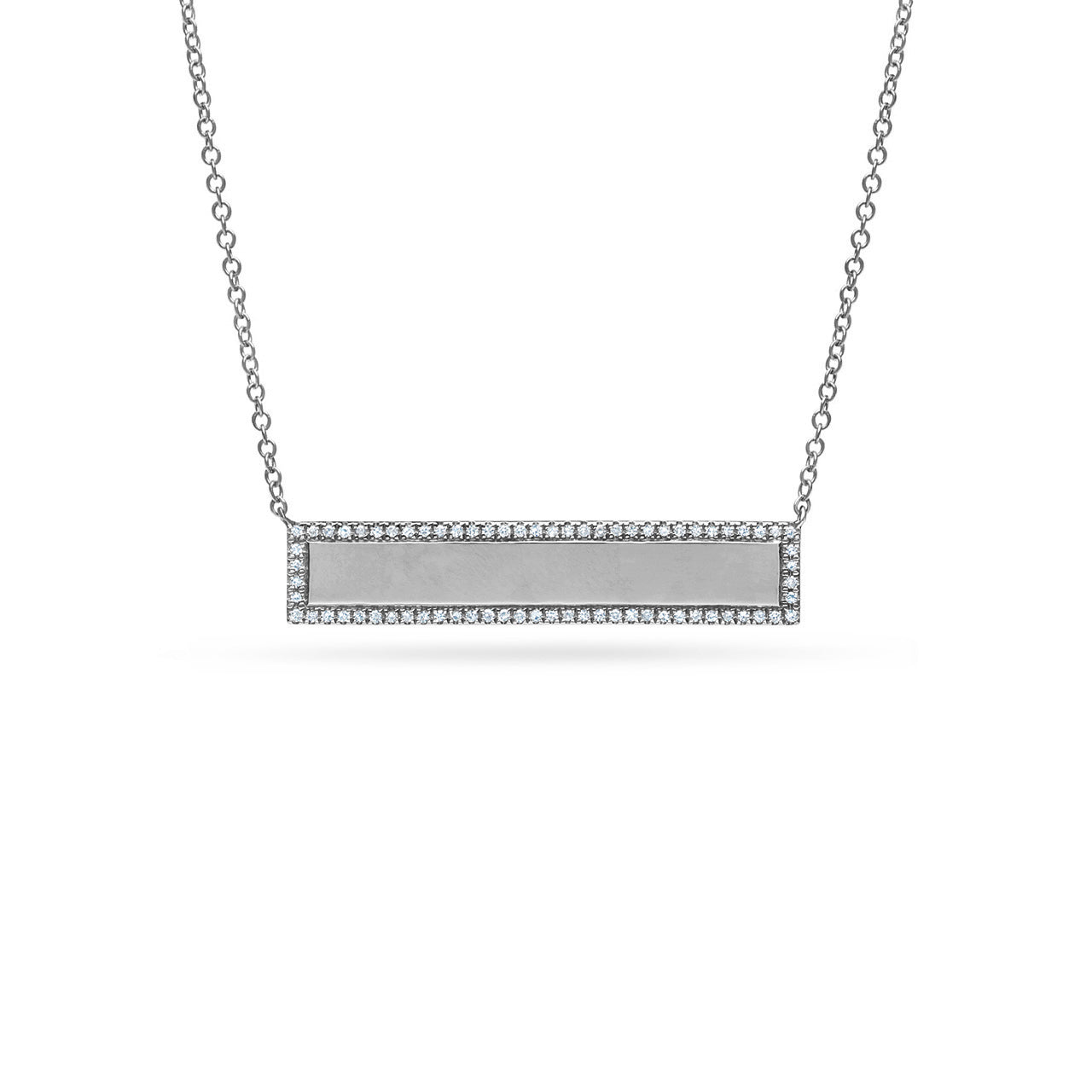 Diamond Nameplate Necklace