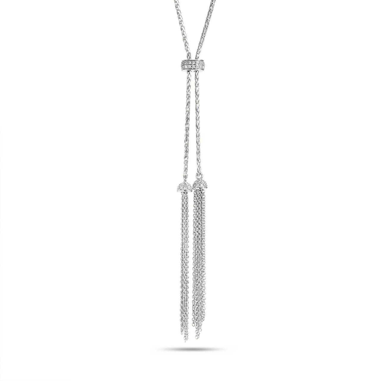 Diamond Bolo Tassel Necklace