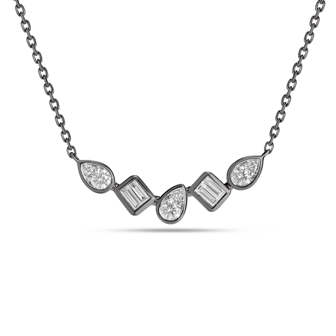 Diamond Pivoting Bezel Necklace